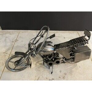 Motorcycle Chopper Metal Art Handmade Nuts and Bolts — Motorcycle, Biker…